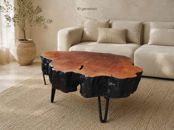 Coffee Table Litschi Black Top