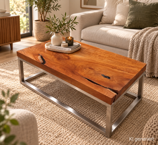 Coffee Table Madina with Stainless Steele Feet