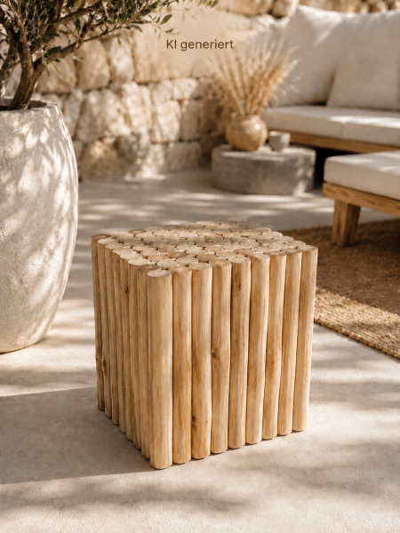 Jungle Teak Hocker